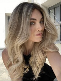 Parrucca Anteriore In pizzo Lungo Ombre Remy Per Capelli Umani