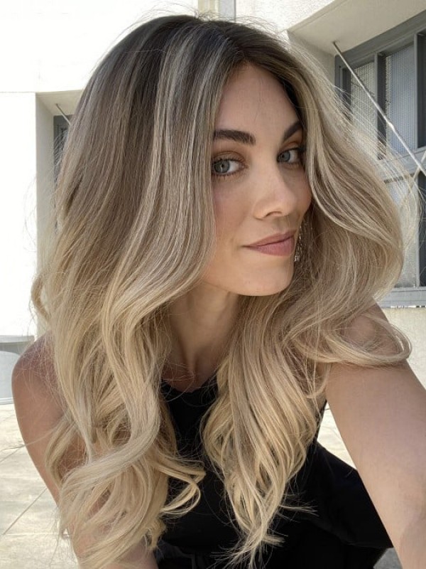 Parrucca Anteriore In pizzo Lungo Ombre Remy Per Capelli Umani
