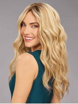 Parrucche Bionde Lunghe Senza Cappuccio 100% Capelli Umani Senza Frangia