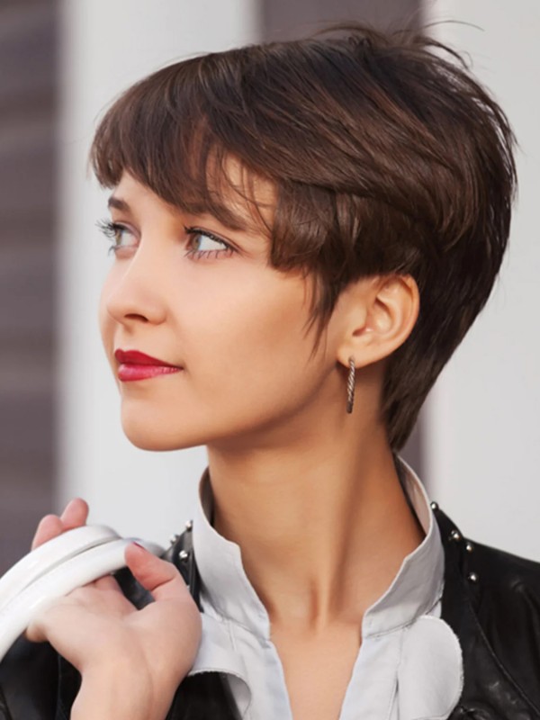 Parrucche Fantastiche Per Capelli Umani Corti Senza Cappuccio