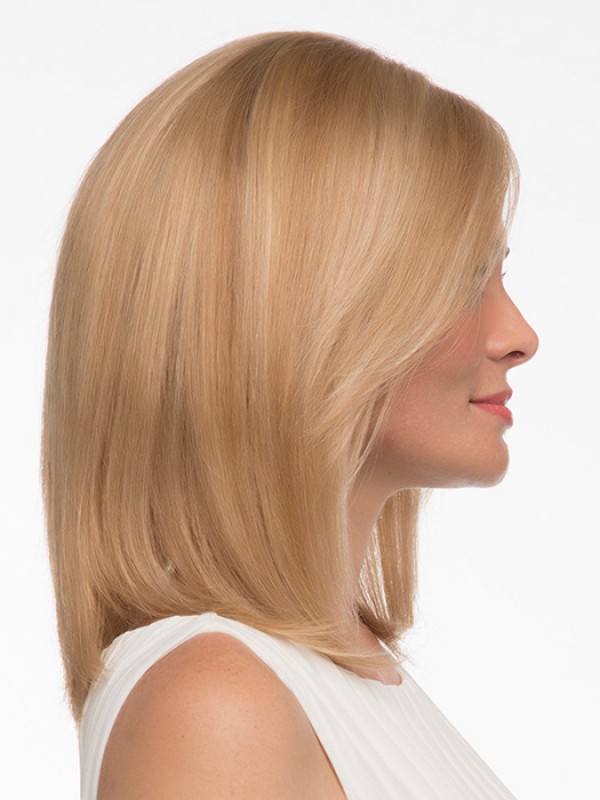 Parrucche Senza Cappuccio Con Capelli Umani Al 100% Biondi E Lisci