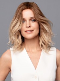 Parrucche Di Capelli Umani Al 100% Con Ombre Bicolore A Strati Ondulati