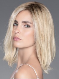 Parrucche Naturali Da 14" Bob 100% Capelli Umani Biondi Annodati A Mano