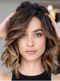 Parrucche 12" Ombre Wavy 100% Capelli Umani