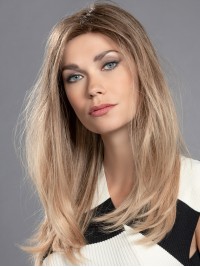 Parrucche Lunghe Eleganti A Strati Senza Cappuccio 100% Capelli Umani
