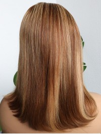 Parrucche Frontali In Pizzo Con Capelli Umani Ombre Senza Frangia Da 14"