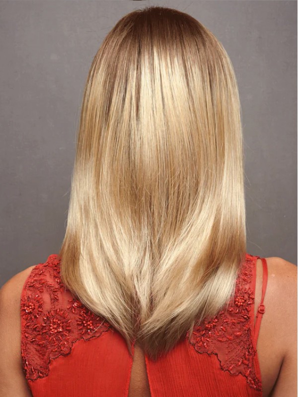 Parrucche Da Donna Lunghe Bionde 100% Capelli Umani Con Frangia