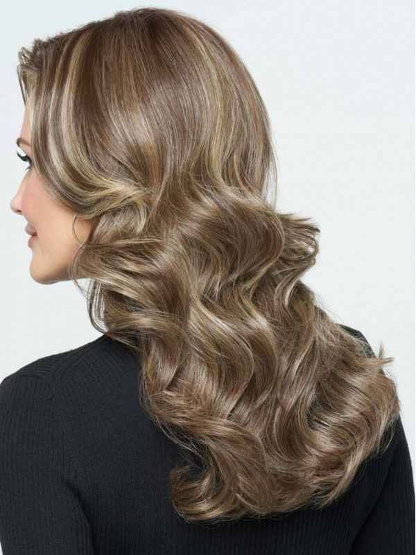 Parrucche Frontali In Pizzo Con Capelli Umani Ondulati E Stratificati Lunghe E Glamour Da 22"