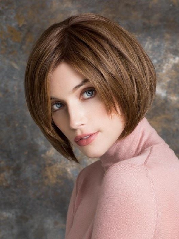 Parrucche Bob Con Pizzo Frontale Al 100% In Capelli Umani Lunghezza Naturale Del Mento