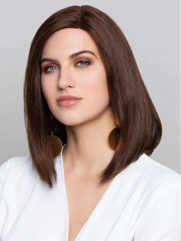 Eleganti Parrucche Di Veri Capelli Umani Lisci Con Pizzo Frontale Da 14"