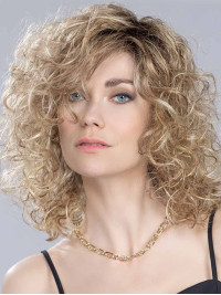Parrucche Di Capelli Umani Senza Cappuccio Con Riccioli Glamour Lunghi Fino Alle Spalle