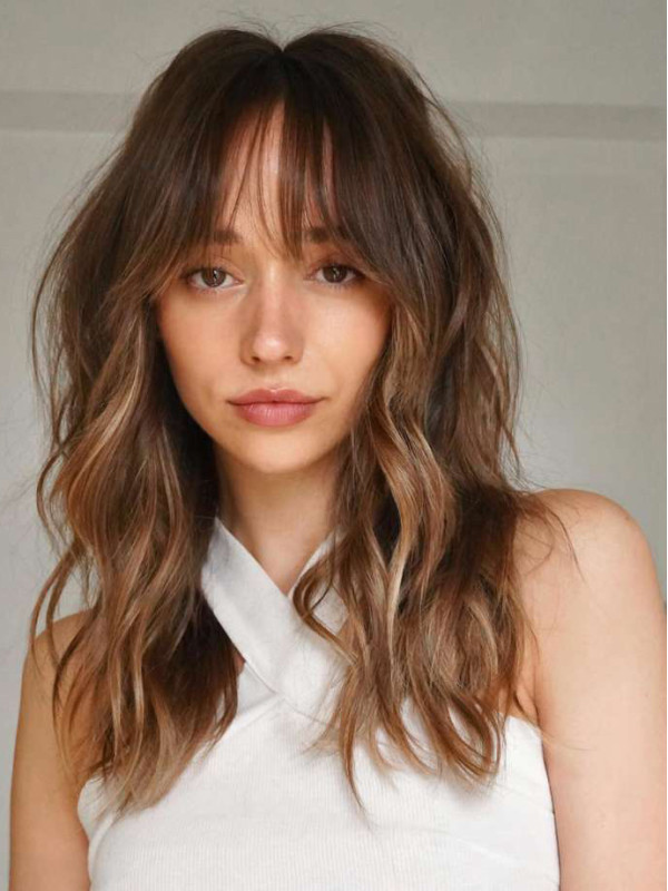 Parrucche Lunghe Ondulate Con Capelli Umani Remy Senza Cappuccio Da 16"