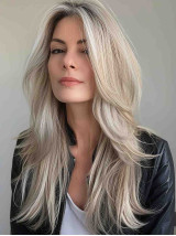 Parrucche Lunghe In Capelli Umani Remy Da 18" Con Strati Di Veri Capelli
