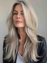 Parrucche Lunghe In Capelli Umani Remy Da 18" Con Strati Di Veri Capelli
