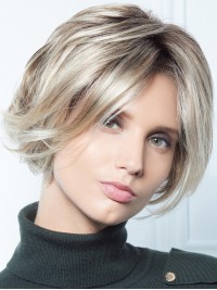 Parrucca Media In Pizzo Parrucche Sintetiche Ondulate Da 10 Pollici