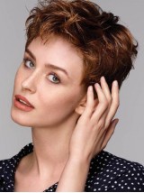 Parrucche Sintetiche Da Donna Parrucche Corte Ramate Senza Cappuccio