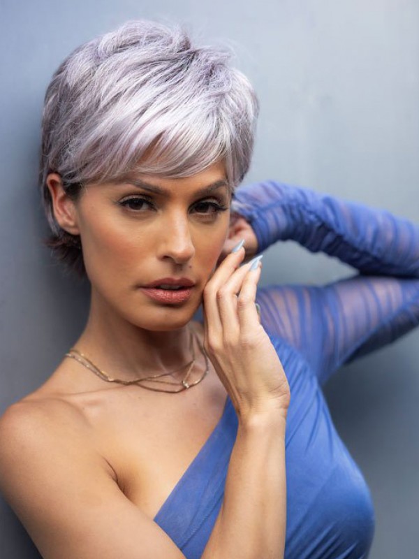 Parrucche Per Capelli Corti Con Frangia Parrucche Sintetiche Senza Cappuccio Da 6"