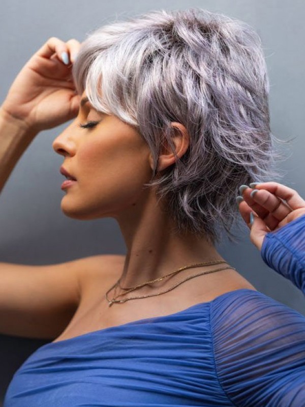 Parrucche Per Capelli Corti Con Frangia Parrucche Sintetiche Senza Cappuccio Da 6"
