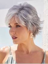 Parrucca Elegante Per Donna Parrucche Sintetiche Senza Cappuccio Da 6"