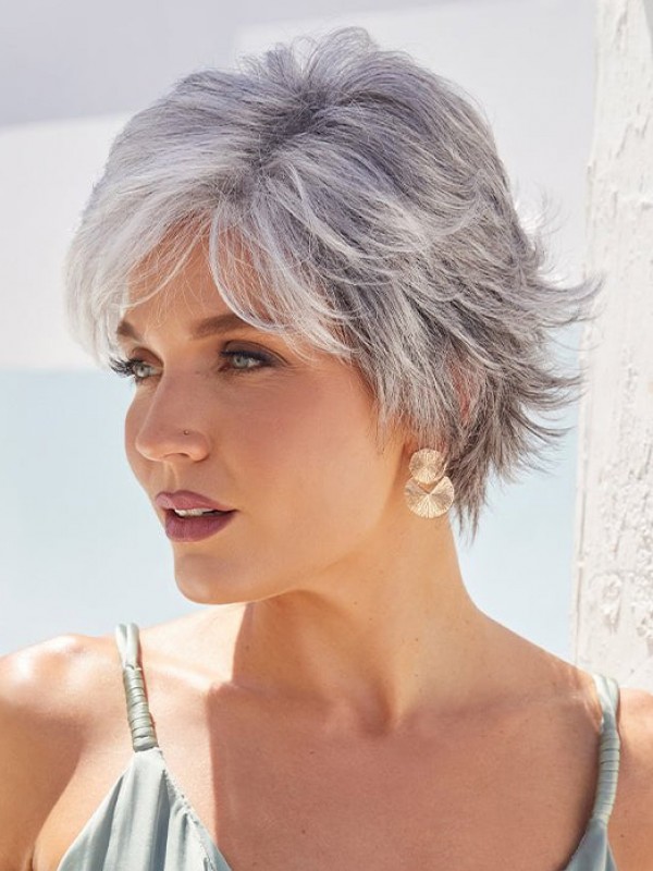 Parrucca Elegante Per Donna Parrucche Sintetiche Senza Cappuccio Da 6"