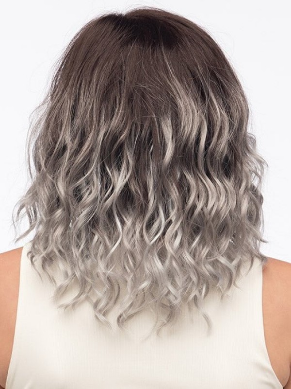 Parrucche Anteriori In Pizzo Sintetico Lunghezza Spalla Capelli Ombre