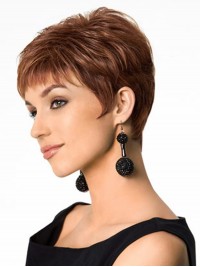 Parrucche Sintetiche Con Taglio Pixie Capelli Corti Ramati