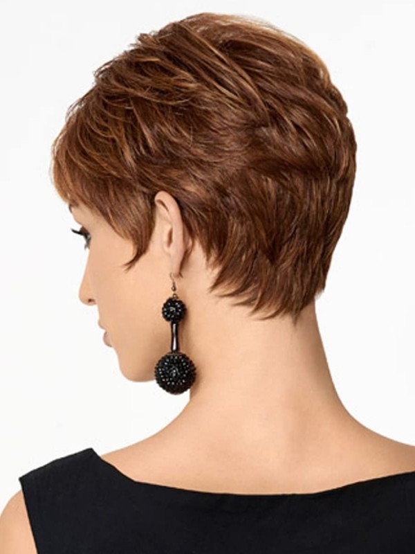 Parrucche Sintetiche Con Taglio Pixie Capelli Corti Ramati
