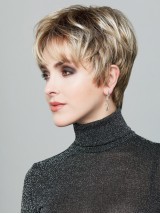 Parrucche Sintetiche Corte E Lisce Senza Cappuccio Da 6" Pixie