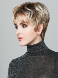 Parrucche Sintetiche Corte E Lisce Senza Cappuccio Da 6" Pixie
