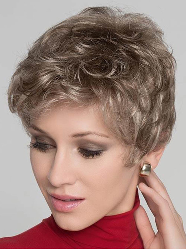 Parrucche Sintetiche Corte Chic A Strati Senza Cappuccio