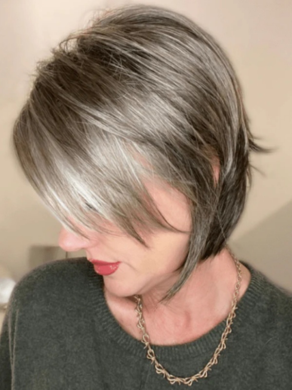 Parrucche Corte Eleganti Parrucche Sintetiche Lisce Da 8"
