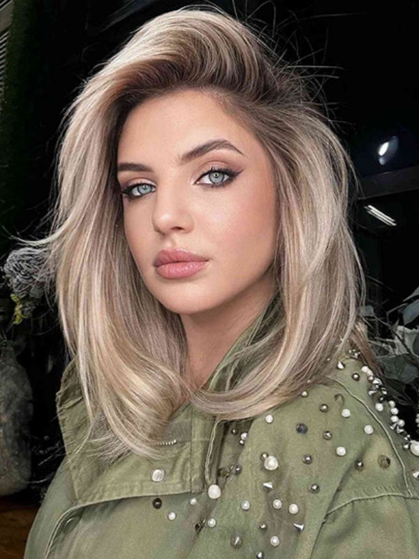 Parrucche Sintetiche Lisce Da 14" Lunghe Fino Alle Spalle