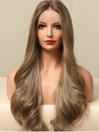 Parrucche Lunghe In Pizzo Frontale Parrucche Sintetiche Ondulate Da 26"