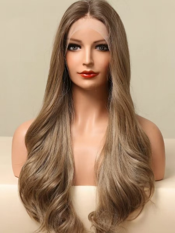Parrucche Lunghe In Pizzo Frontale Parrucche Sintetiche Ondulate Da 26"