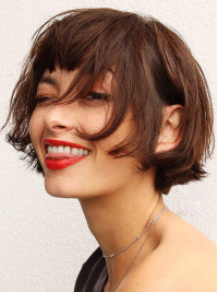 Parrucche Corte Senza Cappuccio Caschetti Parrucche Sintetiche Lisce Da 8"