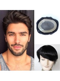 8"x10" Toupee Per Uomo Corto E Dritto Per Capelli Mtoup201103