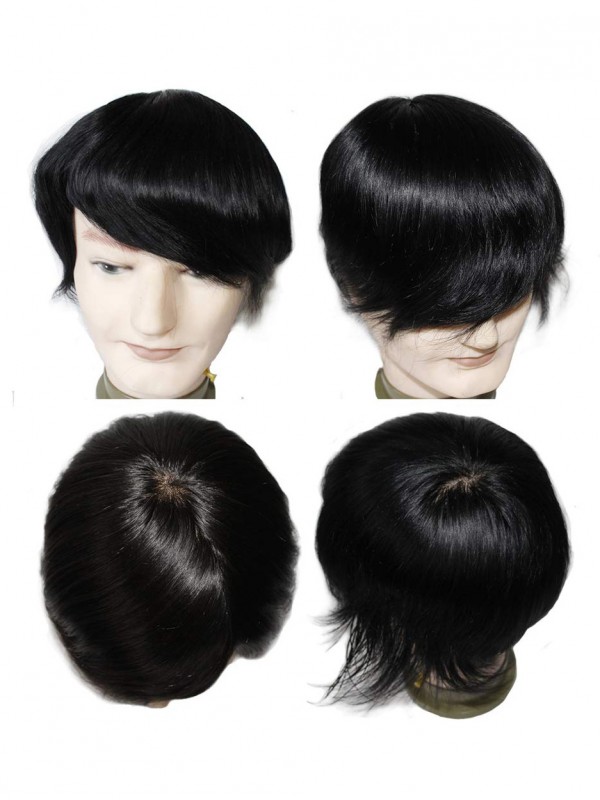 8"x10" Toupee Per Uomo Corto E Dritto Per Capelli Mtoup201103