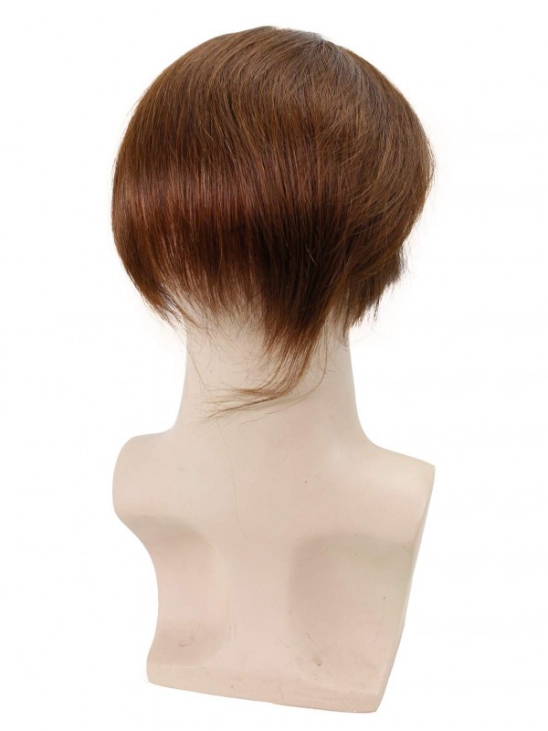 8"x10" Marrone Corto Capelli Umani Capelli Umani Toupee Mtoup201104