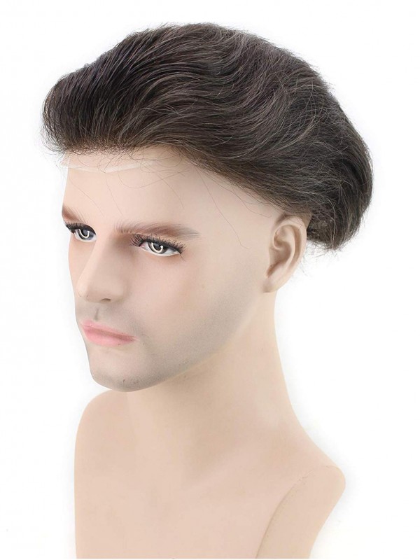 8"x10" Toupee Per Uomo Corto E Dritto Per Capelli Mtoup201105