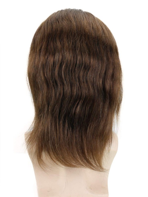 8"x10" Toupee Mtoup201106 Degli Uomini Dei Capelli Umani Lunghi Dritti