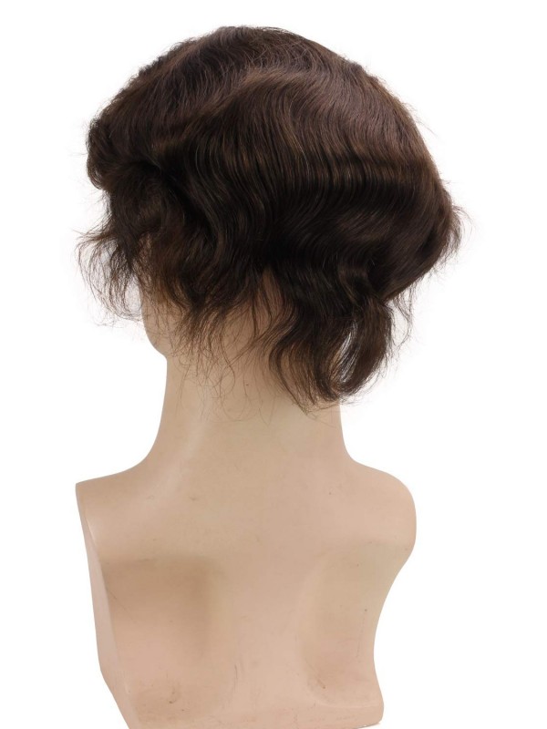 8"x10" Toupee Mtoup201107 Degli Uomini Dei Capelli Umani Corti E Lisci