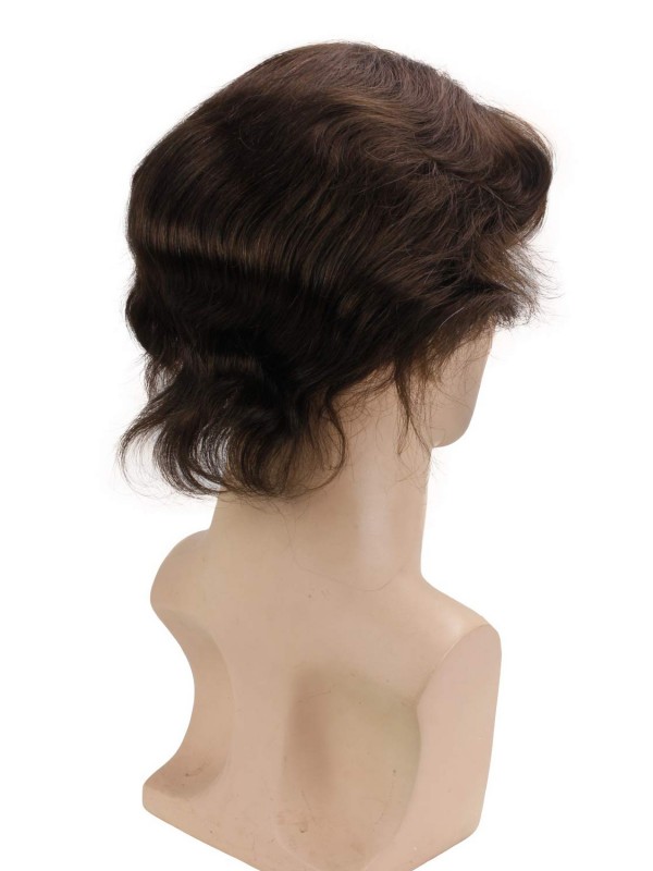 8"x10" Toupee Mtoup201107 Degli Uomini Dei Capelli Umani Corti E Lisci
