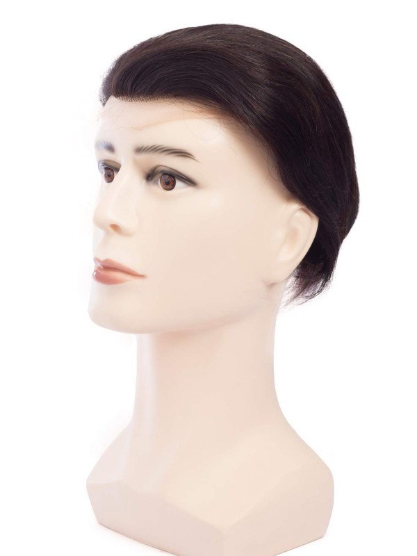 8"x10" Capelli Umani Ondulati Corti Toupee Mtoup201108