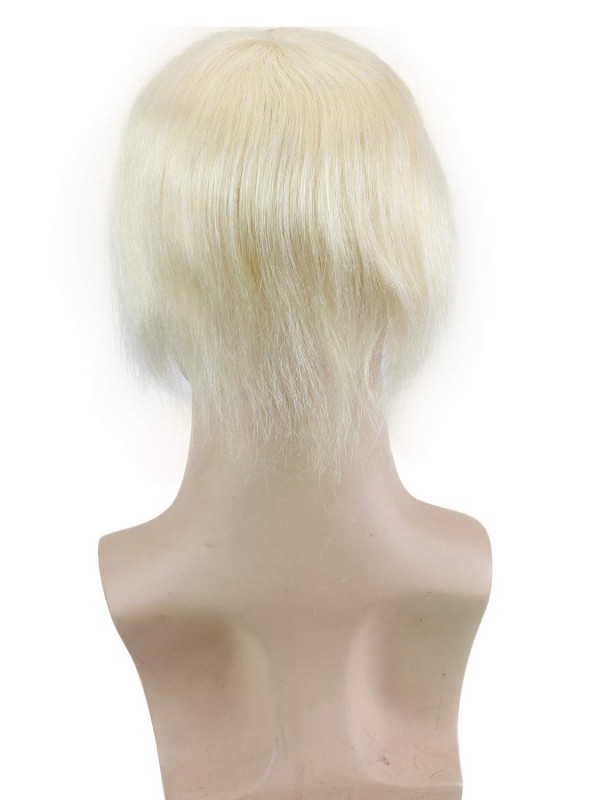 8"x10" Toupee Mtoup201112 Degli Uomini Biondi Corti Diritti Dei Capelli Umani