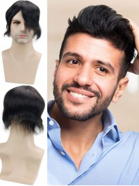 8"x10" Toupee Per Uomo Corto E Dritto Per Capelli Mtoup201114