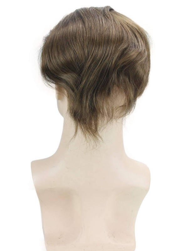 8"x10" Toupee Mtoup201115 Degli Uomini Dei Capelli Umani Corti E Lisci Marroni