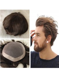 8"x10" Toupee Per Uomo Corto E Dritto Per Capelli Mtoup201117
