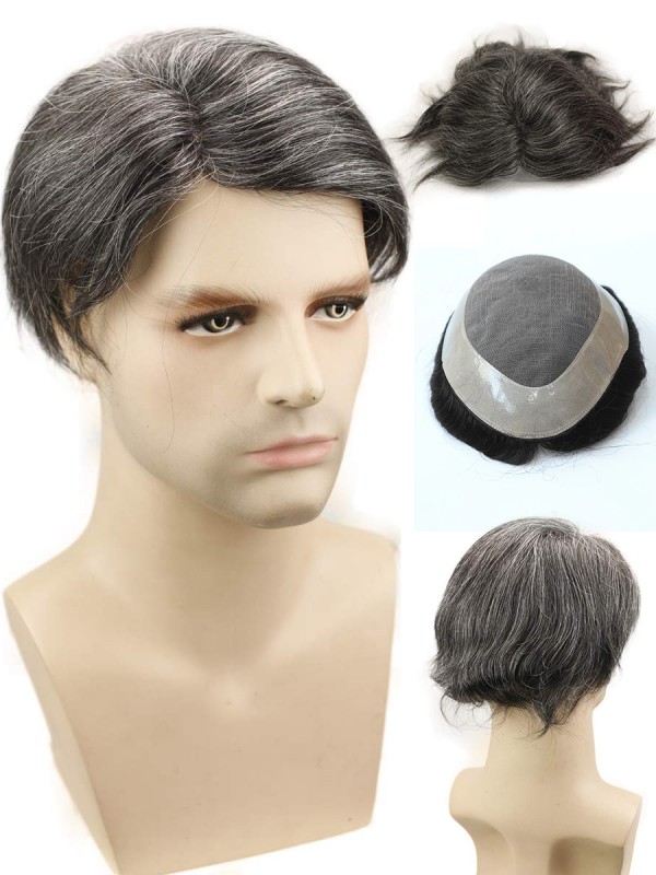 8"x10" Toupee Per Uomo Corto E Dritto Per Capelli Mtoup201120