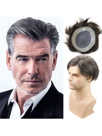 8"x10" Mtoup201124 Del Toupee Degli Uomini Dei Capelli Umani Lisci Corti