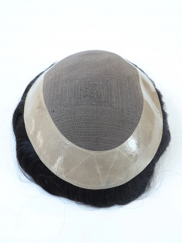 8"x10" Toupee Per Uomo Corto E Dritto Per Capelli Mtoup201125